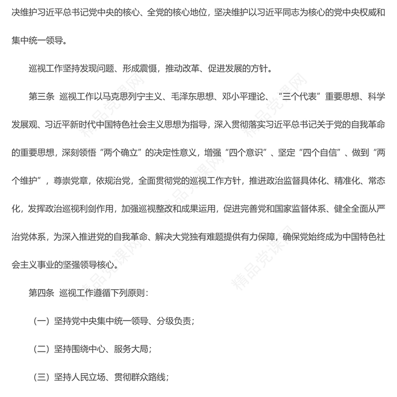 深入学习《中国共产党巡视工作条例》PPT党课课件模板(讲稿)