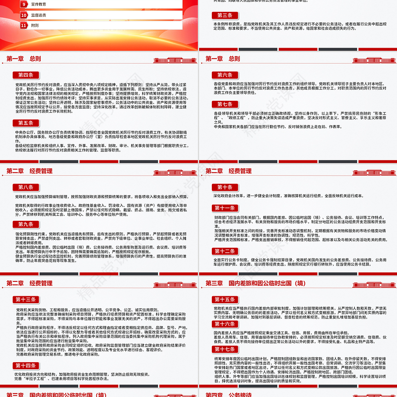 精品《党政机关厉行节约反对浪费条例》PPT党课课件