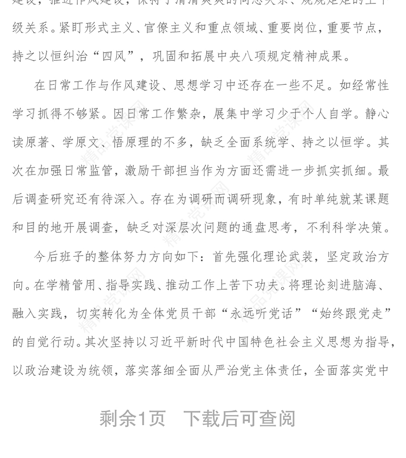 班子整体政治画像