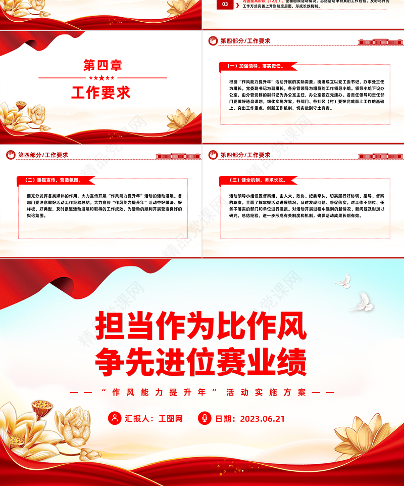 2023“作风能力提升年”活动实施方案PPT学习二十大奋进新征程坚持问题导向引领高质量发展课件