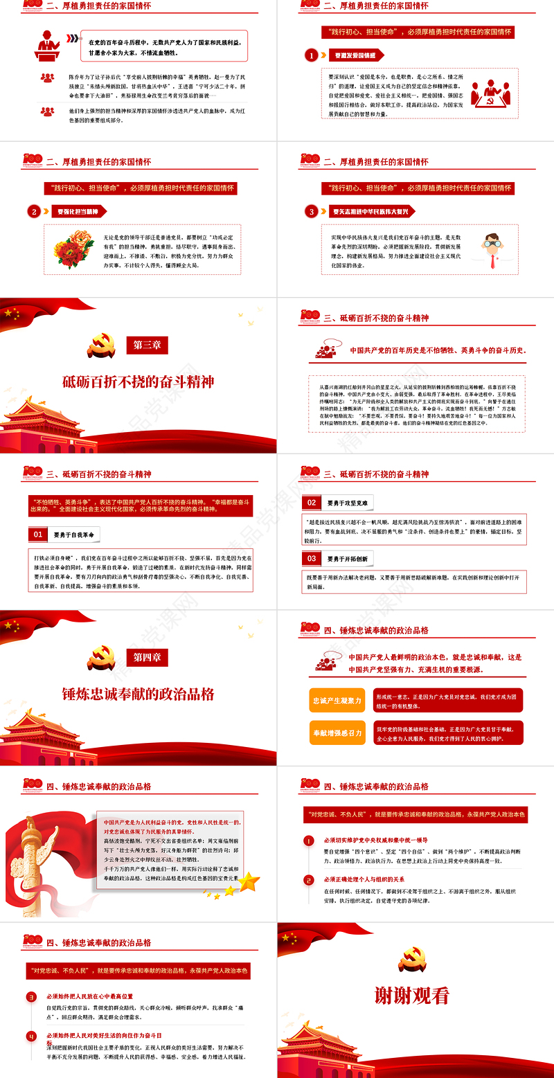 2021在弘扬伟大建党精神中传承党政风基因PPT学习贯彻习近平新时代中国特色社会主义思想专题党课课件模板下载