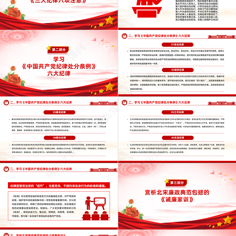 大气精美医院党纪学习教育PPT道德讲堂树医廉党纪学习筑防线党课