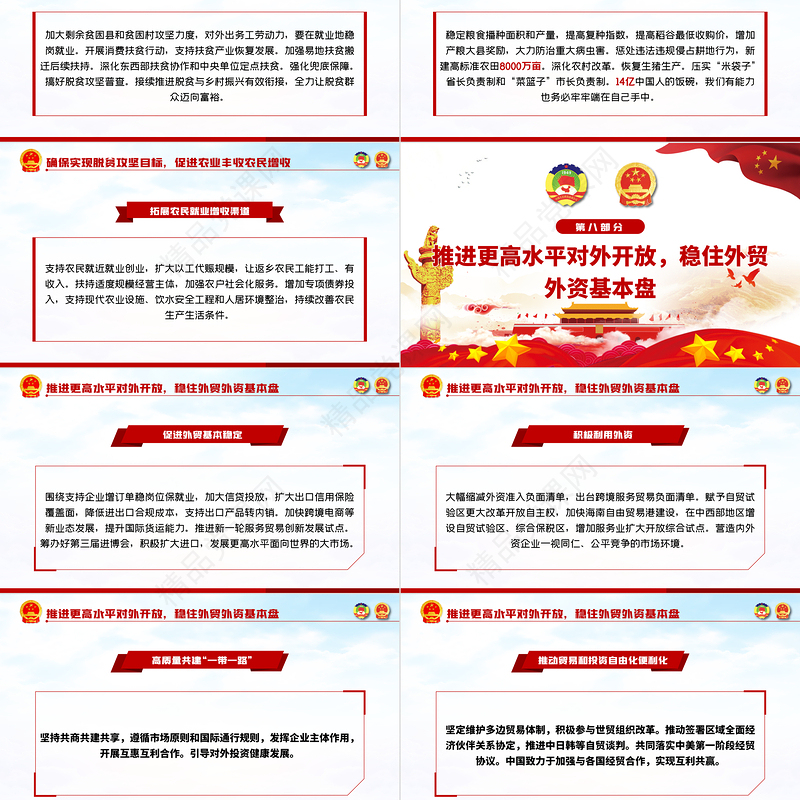 聚焦全国两会政府工作报告学习解读党建PPT