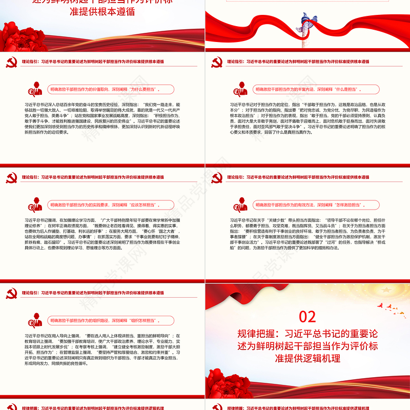 2024鲜明树起干部担当作为评价标准PPT党政风担当作为微党课