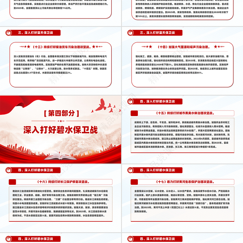 党政风《关于深入打好污染防治攻坚战的意见》PPT下载