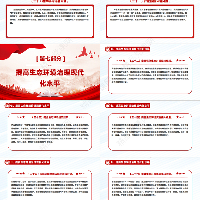 党政风《关于深入打好污染防治攻坚战的意见》PPT下载