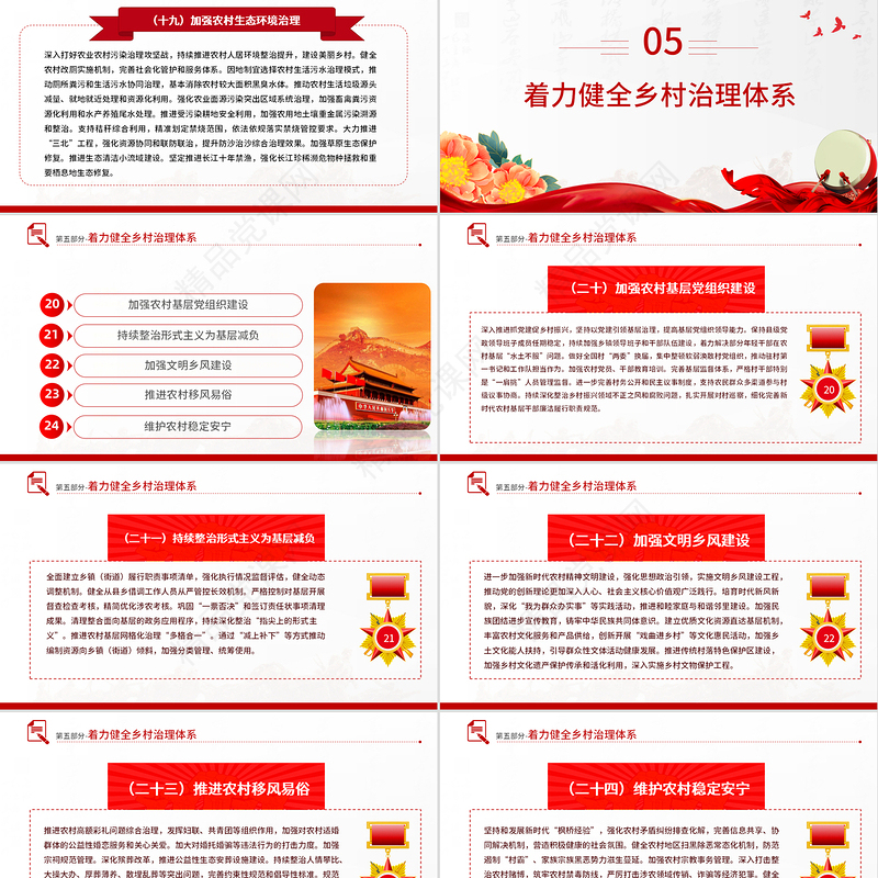 大气精美2025中央一号文件PPT深化农村改革扎实推进乡村全面振兴课件下载