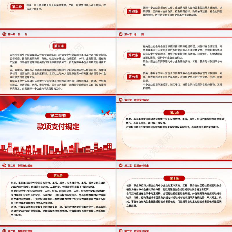 党政风《保障中小企业款项支付条例》PPT课件