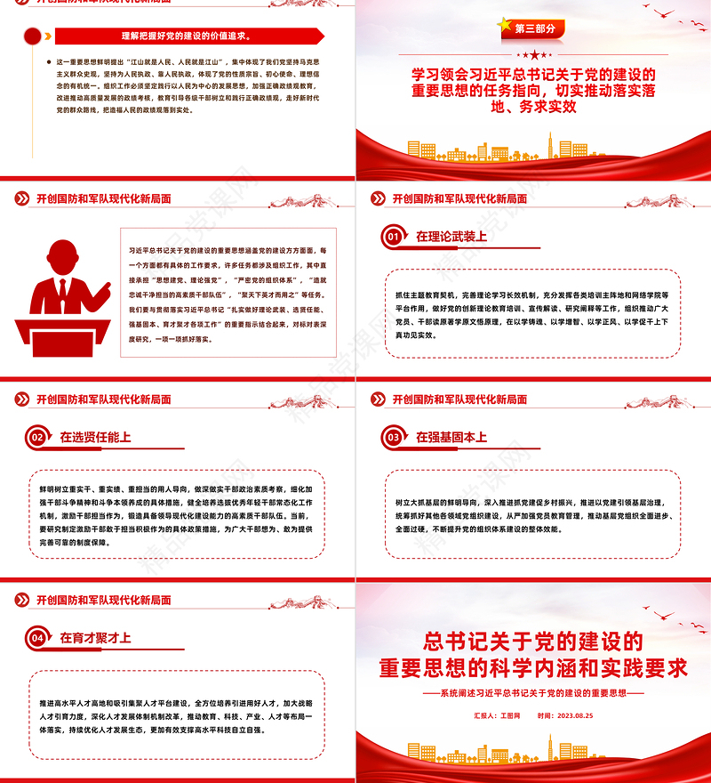 总书记关于党的建设的重要思想的科学内涵和实践要求PPT党课课件