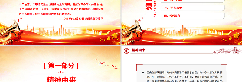 王杰精神PPT中国共产党人的精神谱系微党课