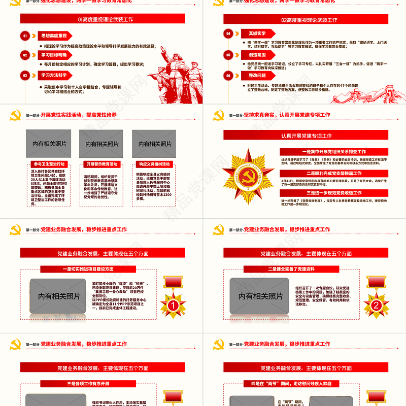 2021党支部党建年终总结暨工作计划PPT不忘初心牢记使命学党史专题系列党课课件模板下载