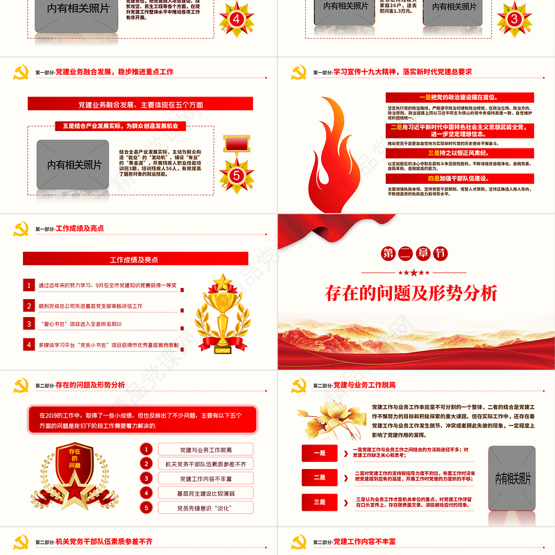 2021党支部党建年终总结暨工作计划PPT不忘初心牢记使命学党史专题系列党课课件模板下载
