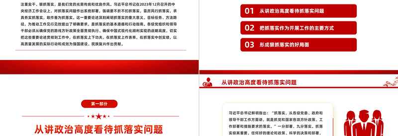 纲领抓落实的基本遵循PPT党政风我党的光荣传统和优良作风课件模板