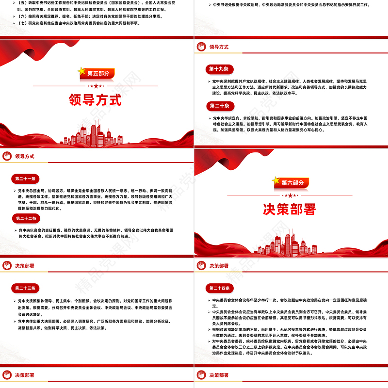 2024《中国共产党中央委员会工作条例》PPT大气精美党内法规系列微党课