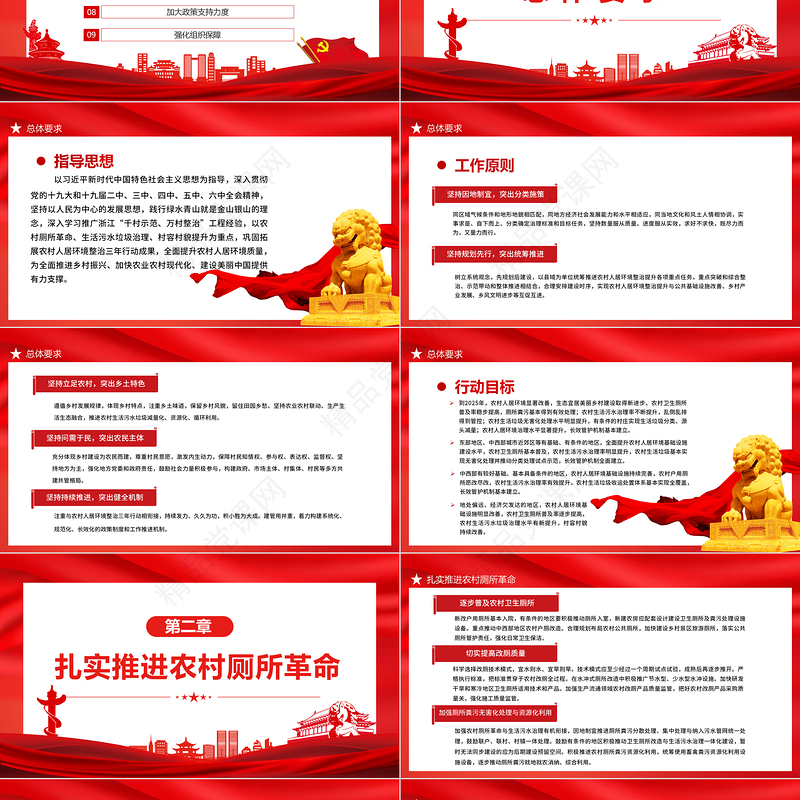 农村人居环境整治提升五年行动方案（2021－2025年）PPT大气简洁乡村振兴战略建设美丽中国党课课件