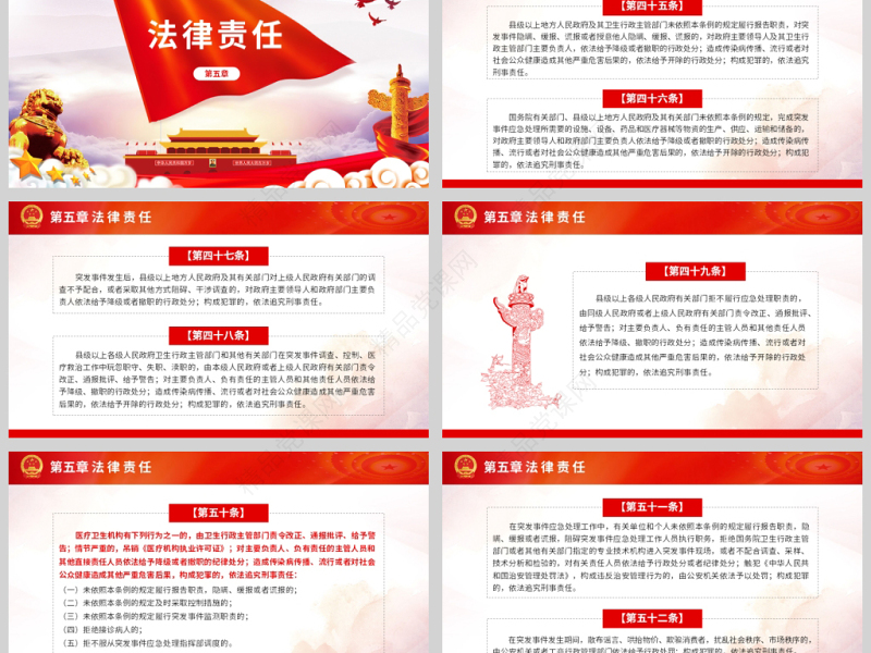 原创疫情党课学习解读突发公共卫生事件应急条例PPT设计