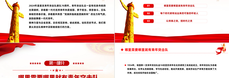 青年突击队先进事迹PPT学习青年突击队精神汲取奋进力量团课