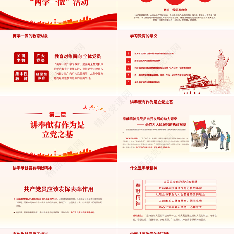 2024讲奉献比作为PPT党员干部要立足岗位弘扬讲奉献勇担当精神微党课