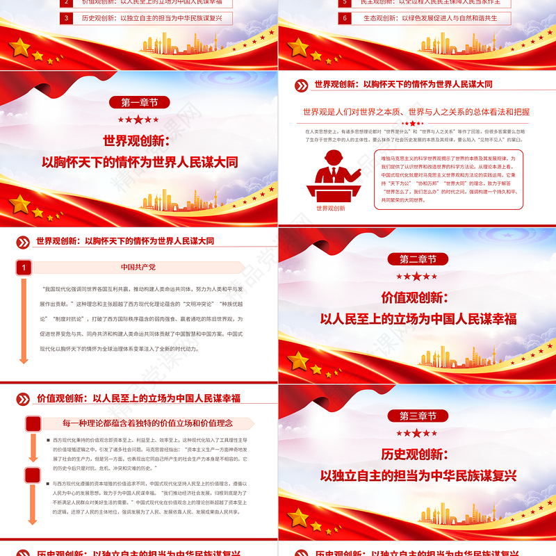 2023中国对世界现代化理论的重大创新PPT精品风党员干部学习教育专题党课课件