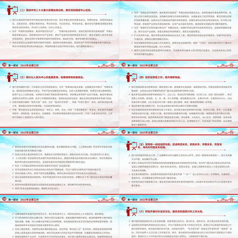 2024年全国政协工作报告PPT精美大气两会工作报告宣讲课件下载