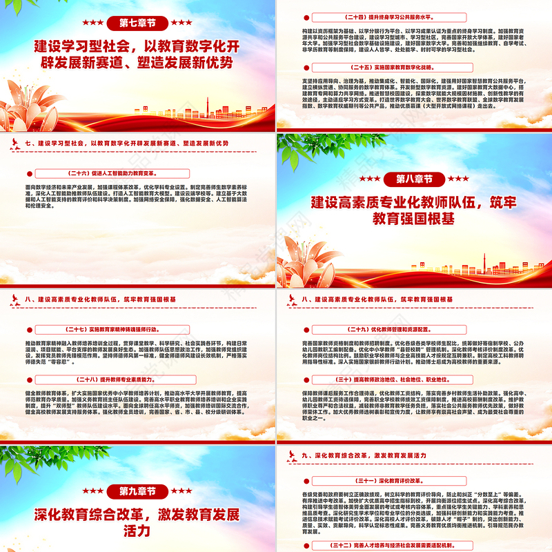 党建风《教育强国建设规划纲要（2024－2035年）》PPT课件