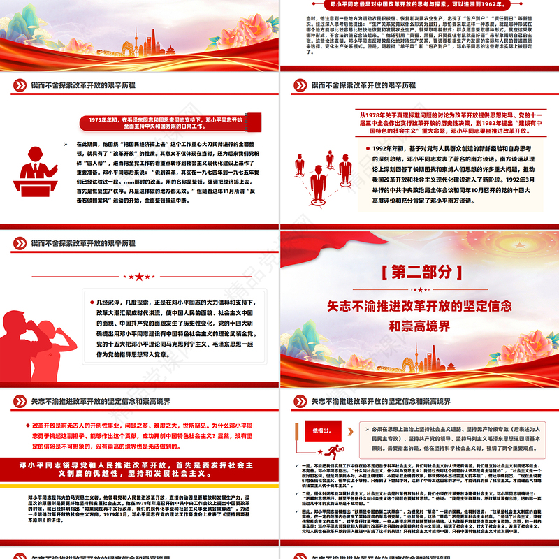 2024年纪念邓小平同志诞辰120周年PPT邓小平同志与改革开放党课