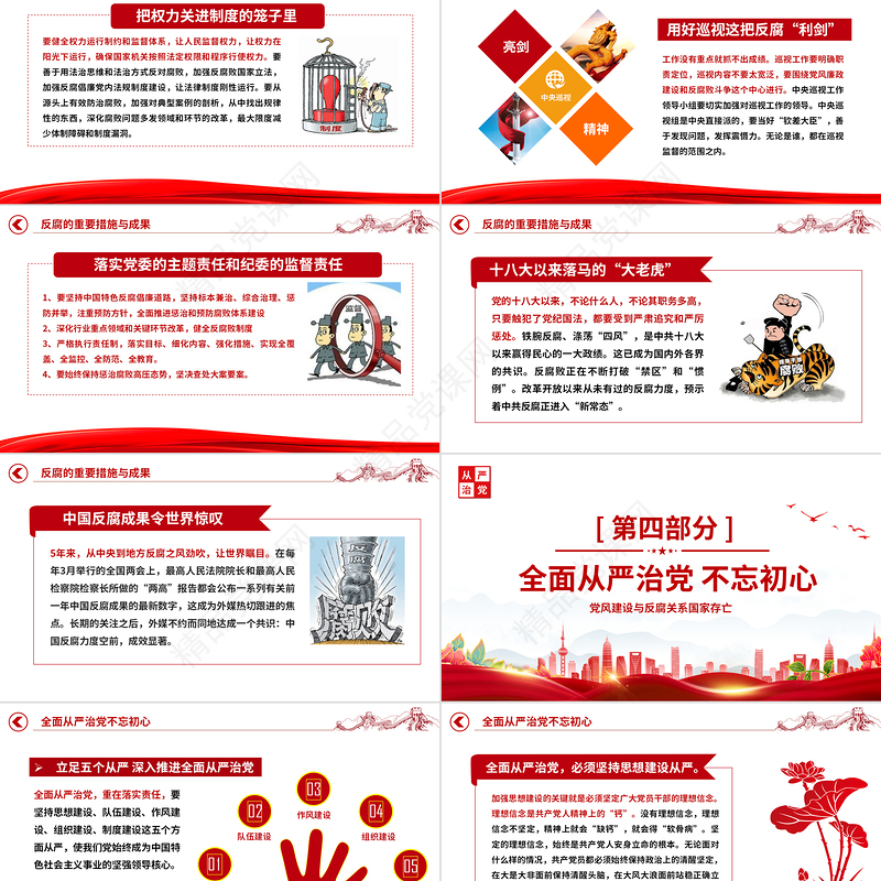 全面从严治党PPT简约优质抓好党风廉政建设宣传教育月活动专题辅导党课课件