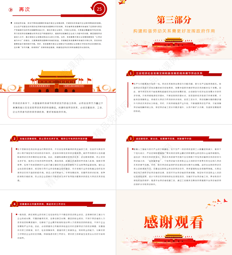 构建和谐劳动关系扎实推动共同富裕PPT红色党政风企业人力资源部门专题党课课件