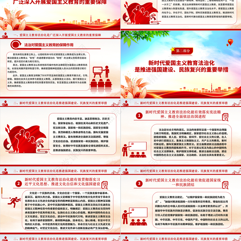 将新时代爱国主义教育纳入法治轨道ppt实用党建爱国主义思想教育党课