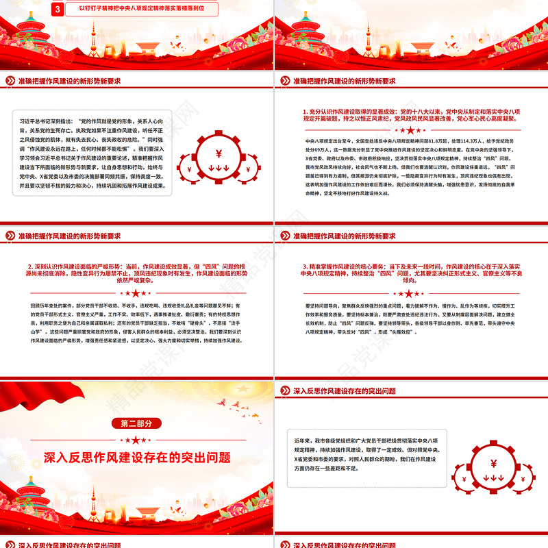 2025以身作则率先垂范PPT党员干部作风建设主题党课下载