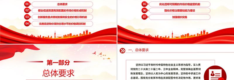 简洁大气《关于完善价格治理机制的意见》PPT政策法规课件