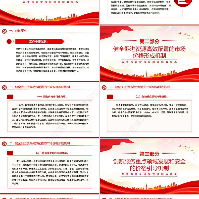 简洁大气《关于完善价格治理机制的意见》PPT政策法规课件