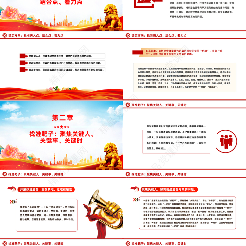 推进政治监督“三化”PPT精美简洁全面净化优化政治生态纪检监察机关微党课课件