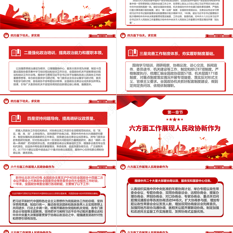 为推动十四届全国政协履职工作开好局PPT优质风2024年全国两会党课下载