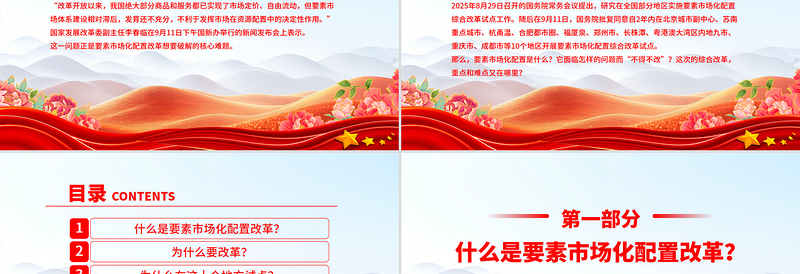 简洁实用要素市场化配置改革是什么怎么改在哪改PPT课件