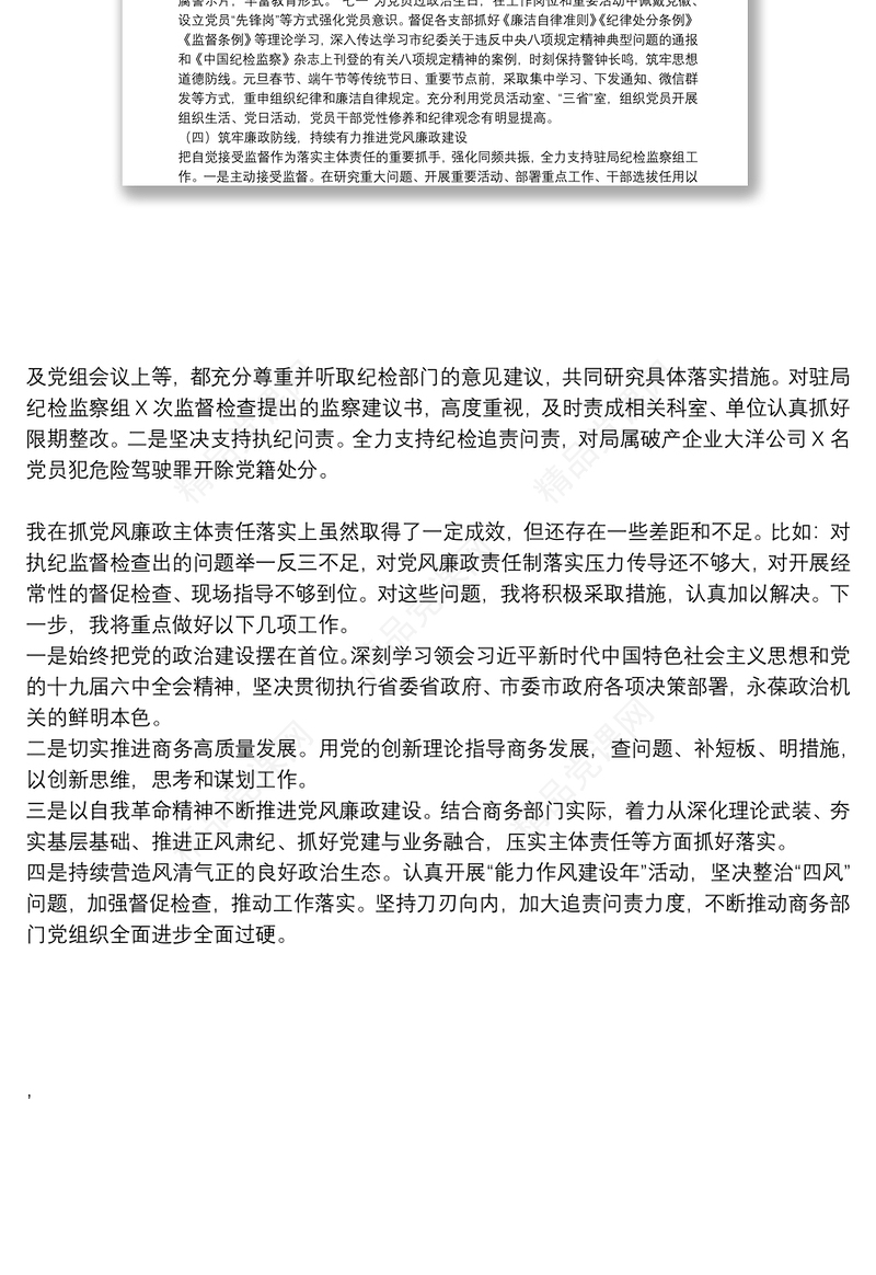 局党组书记落实党风廉政建设责任制述职报告