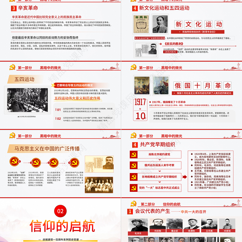 此间曾著星星火-记中国共产党第一次全国代表大会嘉兴南湖会议PPT