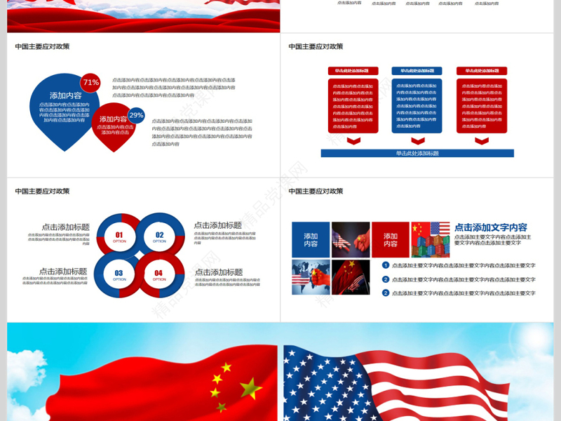 中美贸易战动态PPT模版