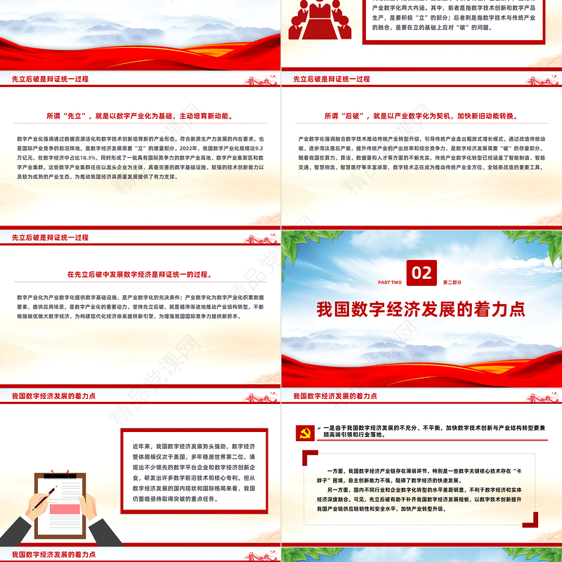以“先立后破”的方式加快发展数字经济PPT精美简洁2024年经济工作要求模板课件