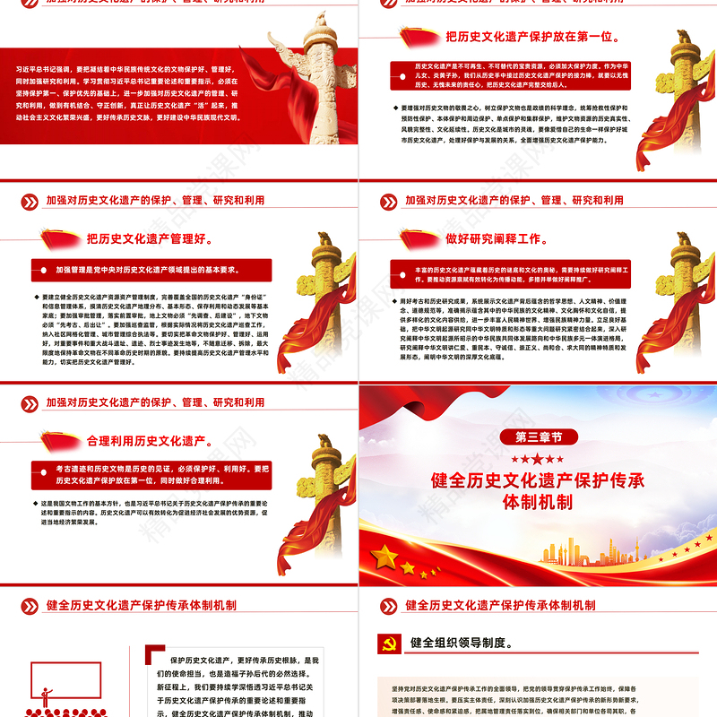 保护历史文化遗产传承历史文脉PPT关于加强历史文化遗产保护传承的重要论述和重要指示课件