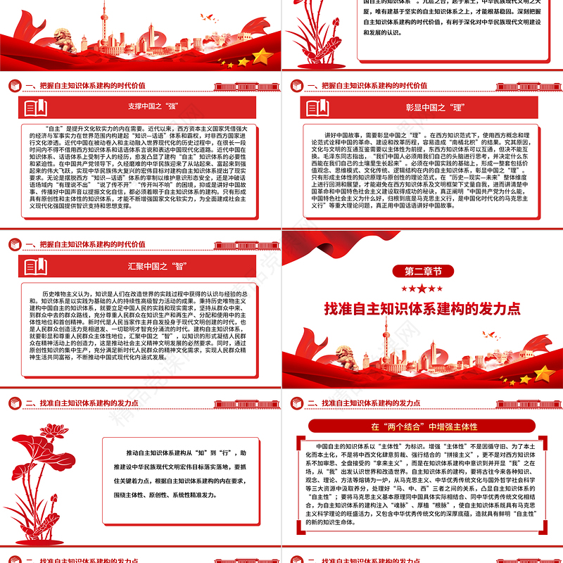 在自主知识体系建构中描绘中华民族现代文明新蓝图ppt大气党政风深入学习贯彻习近平新时代中国特色社会主义思想微党课