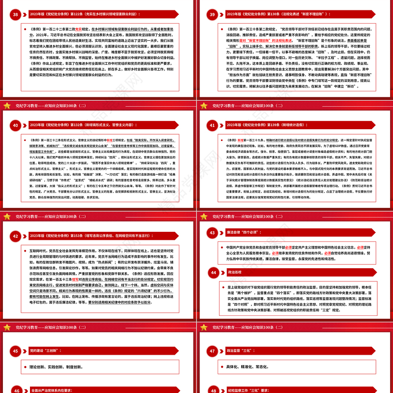 2024党纪学习教育应知应会知识100条（二）PPT