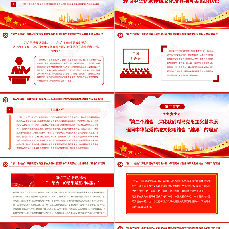 2023“第二个结合”是又一次的思想解放PPT精品风党员干部学习教育专题党课课件