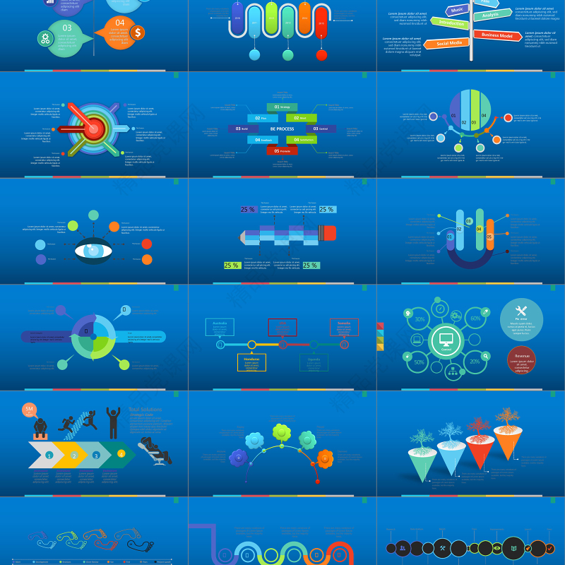 2019图表大全PPT模板