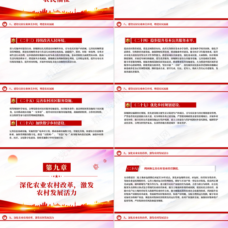 党政风《乡村全面振兴规划（2024—2027年）》PPT课件下载（精品党课）