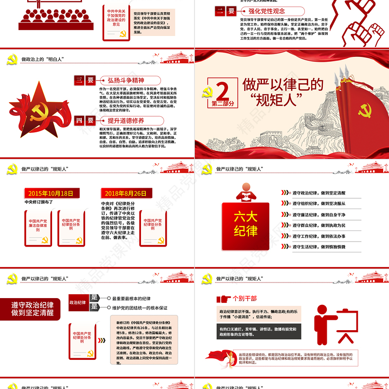 党员领导干部要争做四种人全面从严治党课ppt