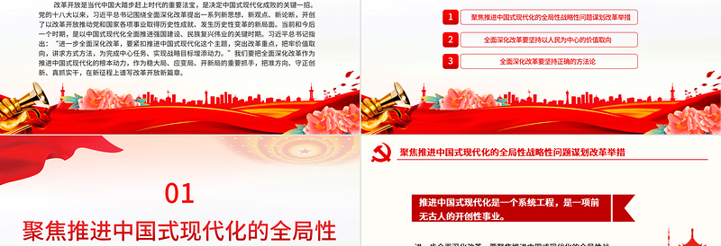 紧扣推进中国式现代化这个主题ppt深入学习习近平全面深化改革新思想课件