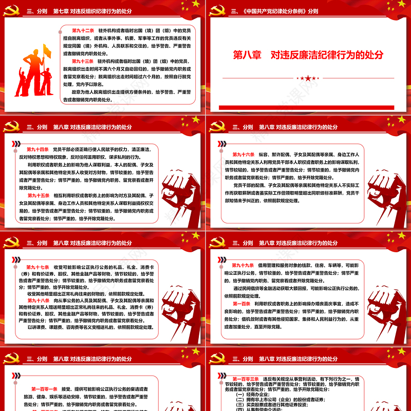 2024中国共产党纪律处分条例PPT党政风庄严全面加强党的纪律建设党课课件