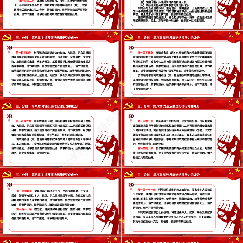 2024中国共产党纪律处分条例PPT党政风庄严全面加强党的纪律建设党课课件