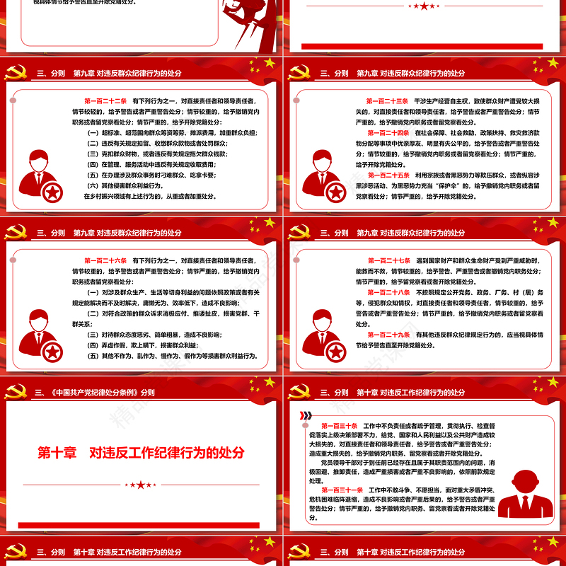 2024中国共产党纪律处分条例PPT党政风庄严全面加强党的纪律建设党课课件